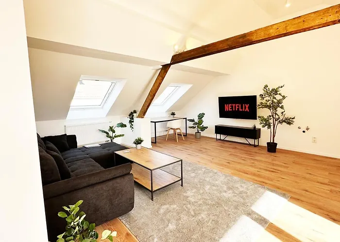 Suite-Apartment Zentral In Krefeld Mit Hohen Decken
